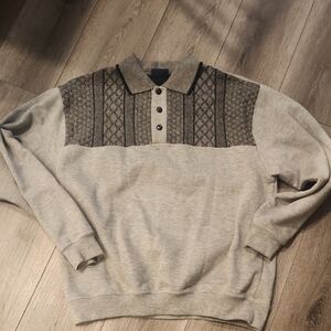 Men's Gray Patterned Sweater